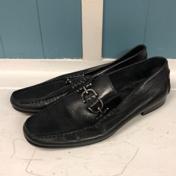 Donald‎ J. Pliner DACIO men’s horse bit buckle leather loafers US size 9 Italy